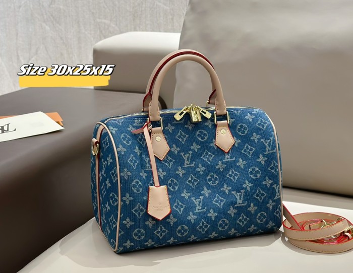 Canvas Split leather bag a set,3A ,no box,  B75-30
