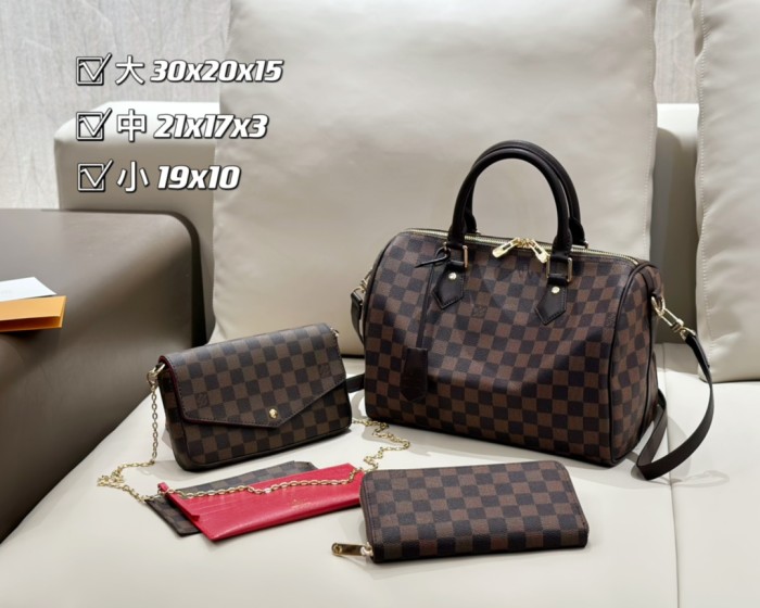 Split leather bag a set,3A ,no box,  B75-90