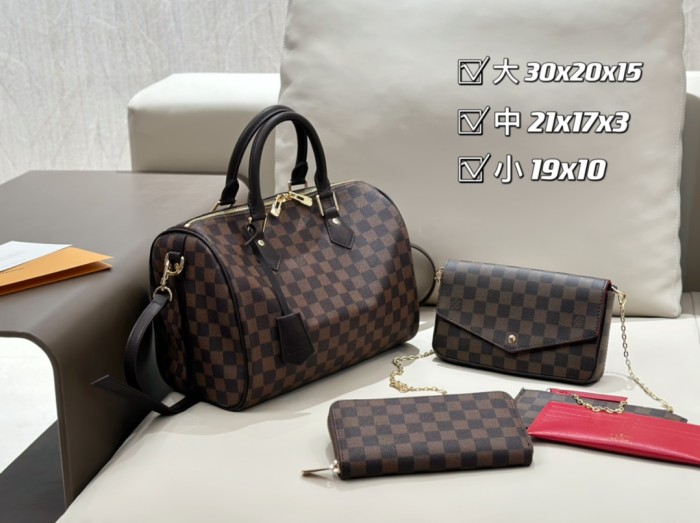 Split leather bag a set,3A ,no box,  B75-90