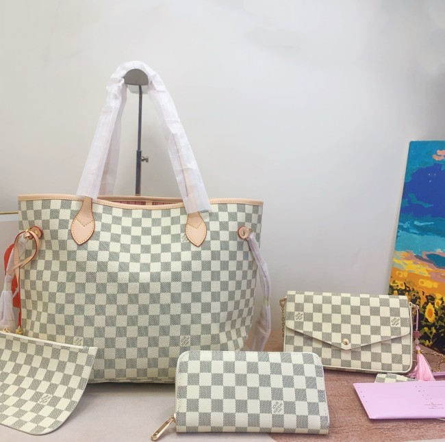 Split leather bag a set,3A ,size: 44x29x17cm /21x13cm/20X11cm,no box, B75-104