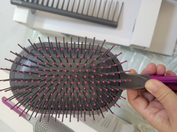 Air cushion anti-static massage comb wide tooth hair comb，2-piece set，with box, HSE20-1