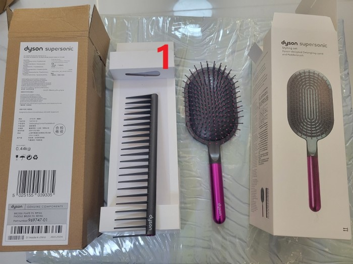 Air cushion anti-static massage comb wide tooth hair comb，2-piece set，with box, HSE20-1