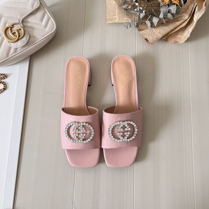 Women heel slipper shoes,  heel 3cm/7cm,size 34-42, SS50-97-107