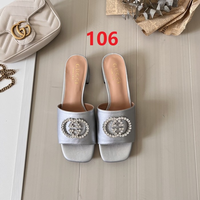 Women heel slipper shoes,  heel 3cm/7cm,size 34-42, SS50-97-107