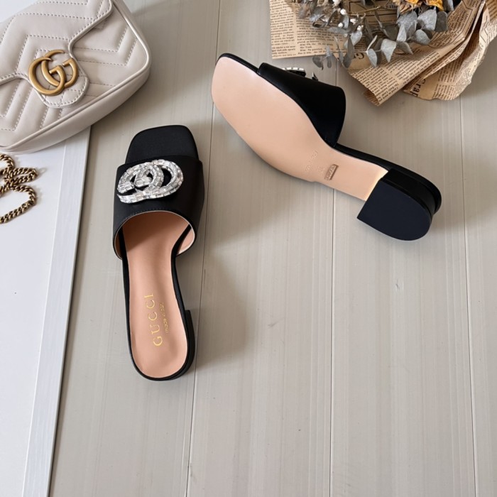 Women heel slipper shoes,  heel 3cm/7cm,size 34-42, SS50-97-107