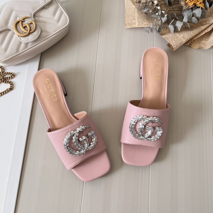 Women heel slipper shoes,  heel 3cm/7cm,size 34-42, SS50-97-107