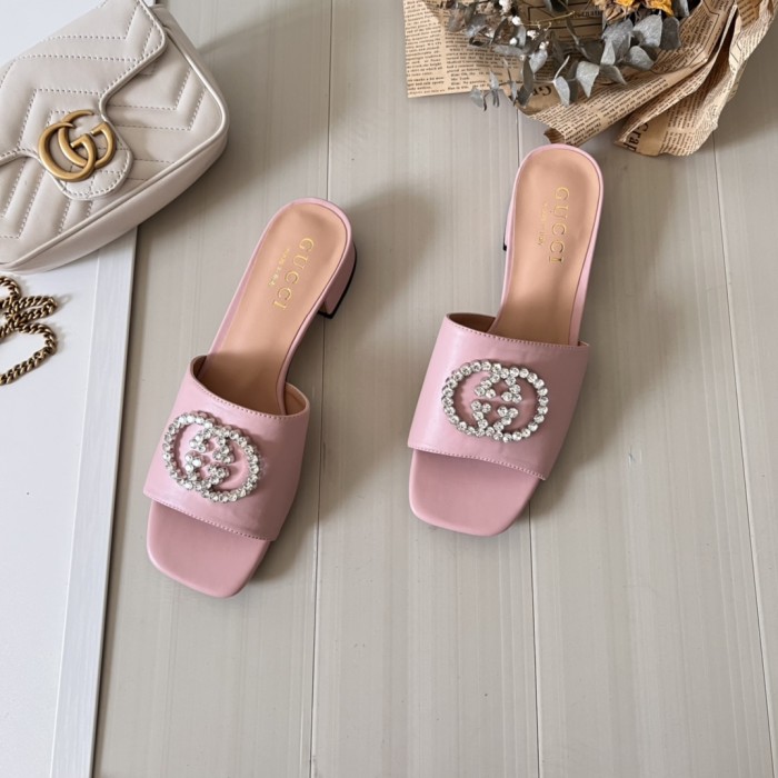 Women heel slipper shoes,  heel 3cm/7cm,size 34-42, SS50-97-107
