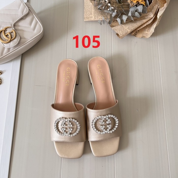 Women heel slipper shoes,  heel 3cm/7cm,size 34-42, SS50-97-107