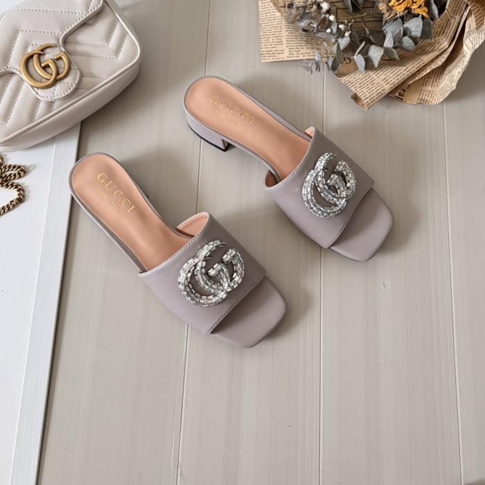 Women heel slipper shoes,  heel 3cm/7cm,size 34-42, SS50-97-107