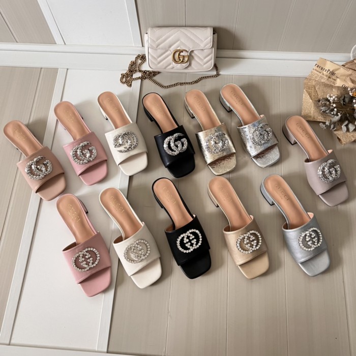 Women heel slipper shoes,  heel 3cm/7cm,size 34-42, SS50-97-107
