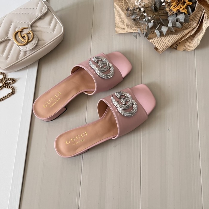 Women heel slipper shoes,  heel 3cm/7cm,size 34-42, SS50-97-107