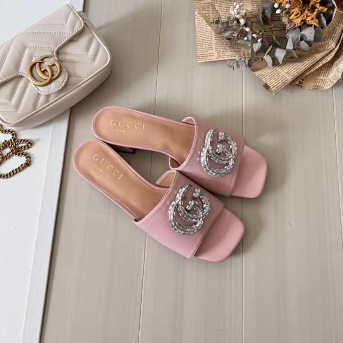 Women heel slipper shoes,  heel 3cm/7cm,size 34-42, SS50-97-107