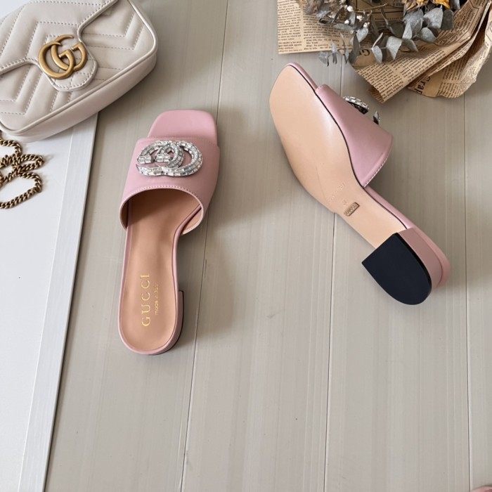 Women heel slipper shoes,  heel 3cm/7cm,size 34-42, SS50-97-107