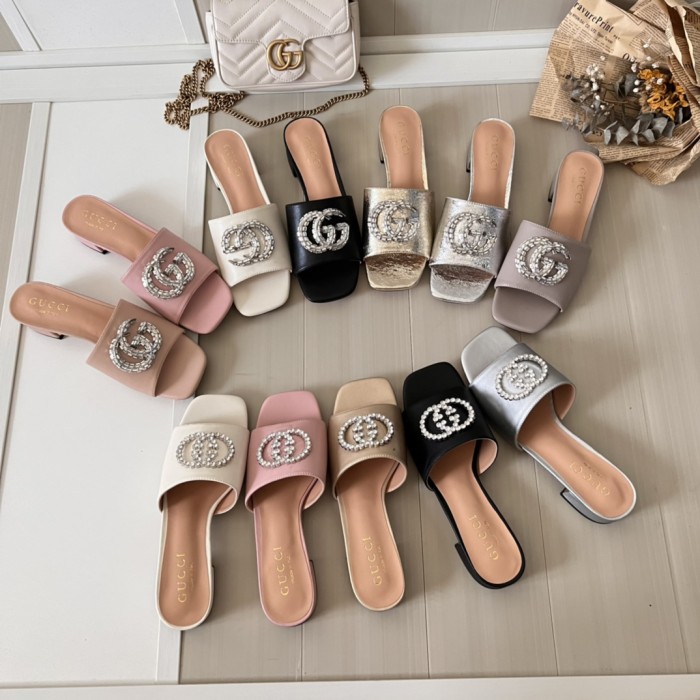 Women heel slipper shoes,  heel 3cm/7cm,size 34-42, SS50-97-107