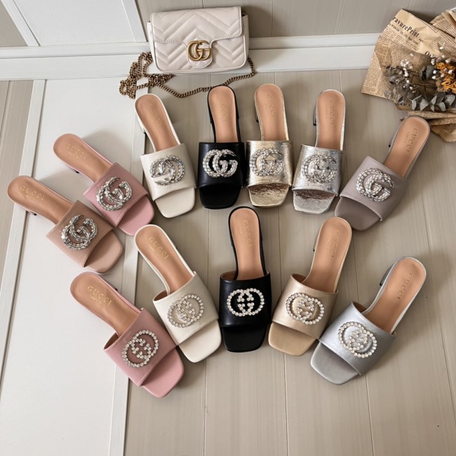 Women heel slipper shoes, heel 3cm/7cm,size 34-42, SS50-97-107