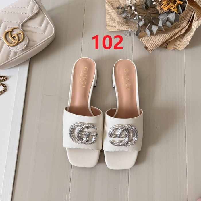 Women heel slipper shoes,  heel 3cm/7cm,size 34-42, SS50-97-107