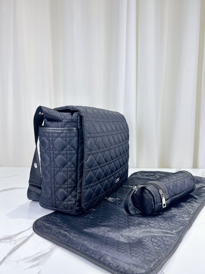 Canvas and split leather baby diaper bag + nursing bottle bag+ cushion, AAA, no box,diaper bag size  40x26x14cm,B98-60