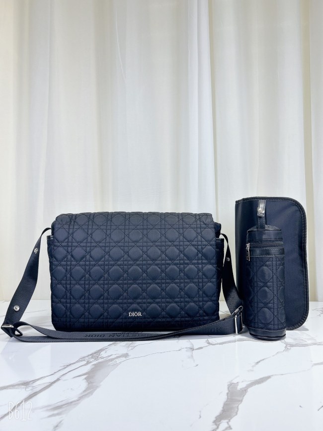 Canvas and split leather baby diaper bag + nursing bottle bag+ cushion, AAA, no box,diaper bag size 40x26x14cm,B98-60