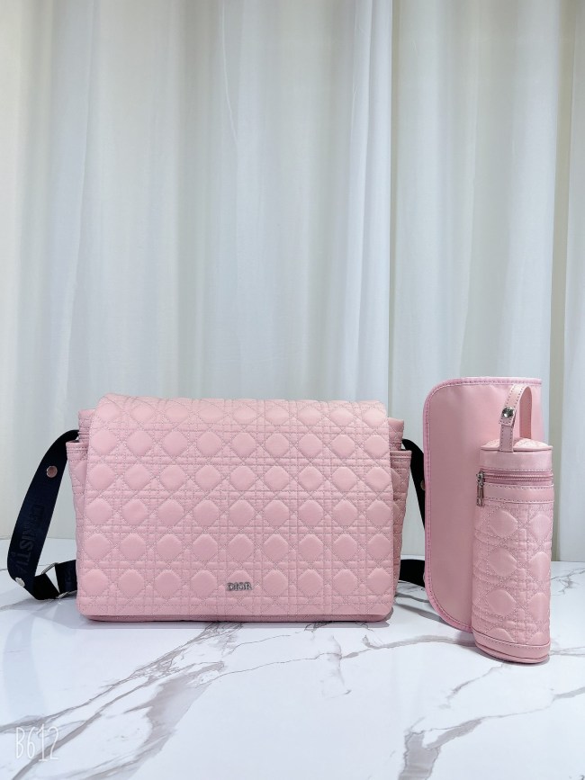 Canvas and split leather baby diaper bag + nursing bottle bag+ cushion, AAA, no box,diaper bag size 40x26x14cm,B98-61