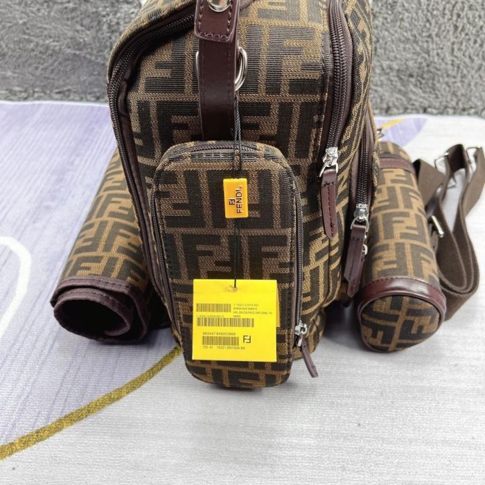 Canvas and split leather baby diaper bag + nursing bottle bag+ cushion, AAA, no box,diaper bag size  40x26x14cm,B98-64