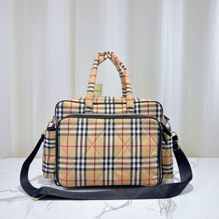 Canvas and split leather baby diaper bag + nursing bottle bag+ cushion, AAA, no box,diaper bag size  40x26x14cm,B98-65-66