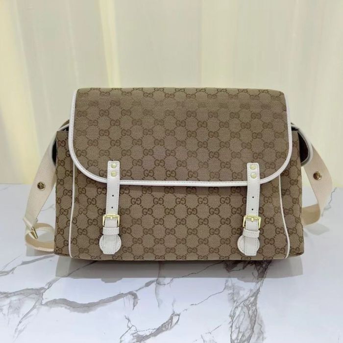 Copy Canvas and split leather baby diaper bag + nursing bottle bag+ cushion, AAA, no box,diaper bag size  40x26x14cm,B98-68
