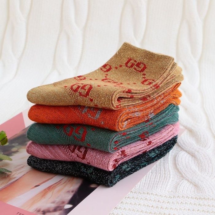 Cotton midtube women's socks, 2 pairs.Free size,CL10-11-15