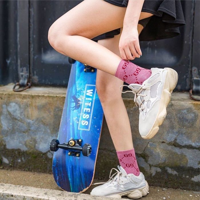 Cotton midtube women's socks, 2 pairs.Free size,CL10-11-15
