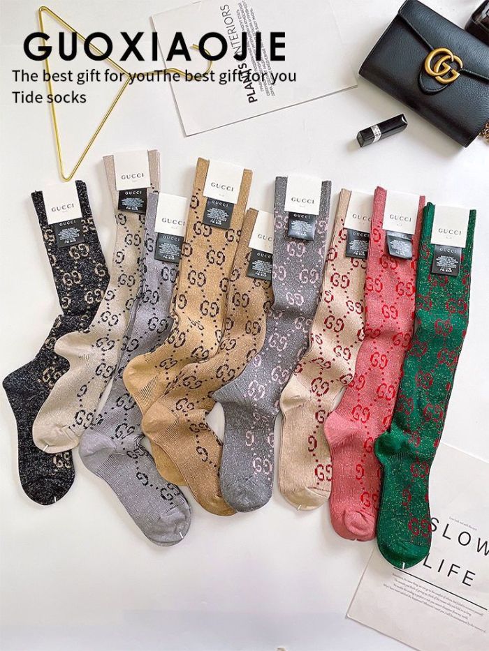Cotton thigh-high stockings women's socks, 2 pairs.Free size,CL10-16-23