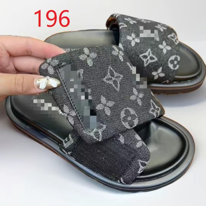 Women and men flat slippers shoes,with logo with box,size 35-45, SS60-192-198