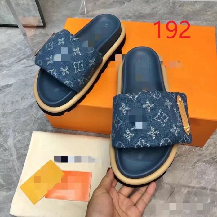 Women and men flat slippers shoes,with logo with box,size 35-45, SS60-192-198
