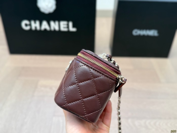 Split leather makeup bag ,4A ,size 10x8cm,no box,  B75-128