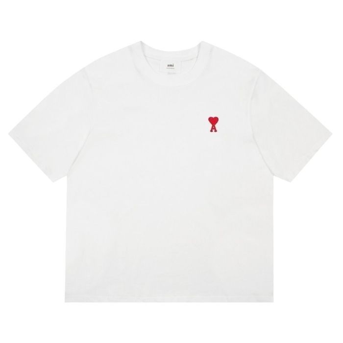 Women men embroidered heart cotton short sleeves t shirt clothes，CL20-32-36