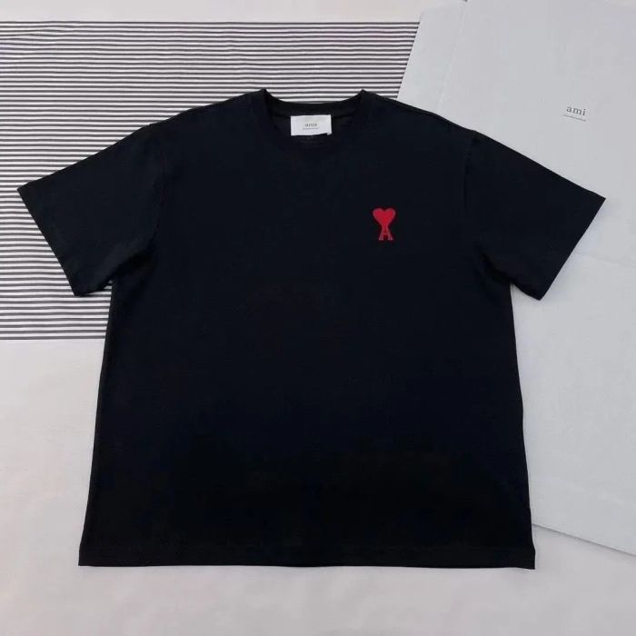 Women men embroidered heart cotton short sleeves t shirt clothes，CL20-32-36
