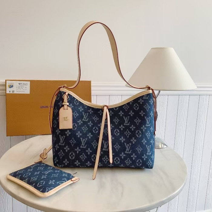 Canvas PU leather bag ,budget ,size 34x13x26cm,no box,  B35-187-190