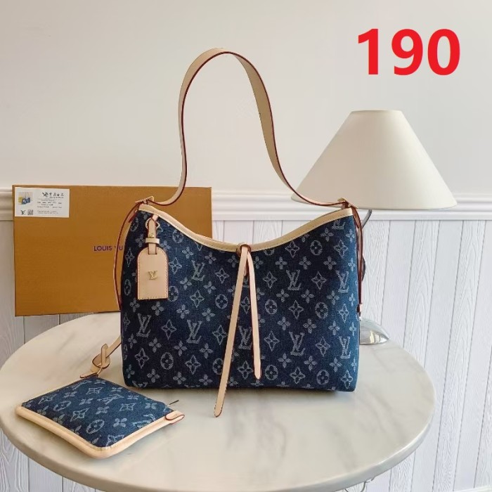 Canvas PU leather bag ,budget ,size 34x13x26cm,no box,  B35-187-190