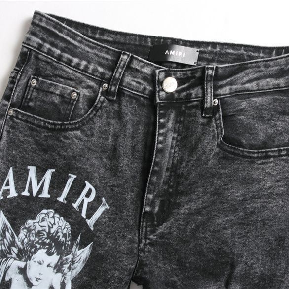 Tailored embroidered denim pants for men, CL50-14