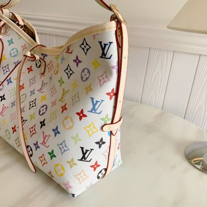 Canvas PU leather bag ,budget ,size 34x13x26cm,no box,  B35-187-190