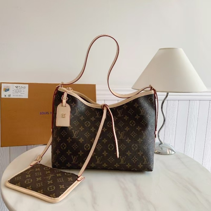 Canvas PU leather bag ,budget ,size 34x13x26cm,no box,  B35-187-190