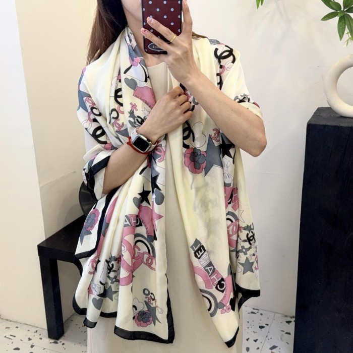 Cotton silk scarf, size 90x180cm, SF20-3-5
