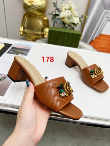 Women heel slipper shoes, heel 2.5cm/6.5cm, size 35-44, SS50-178