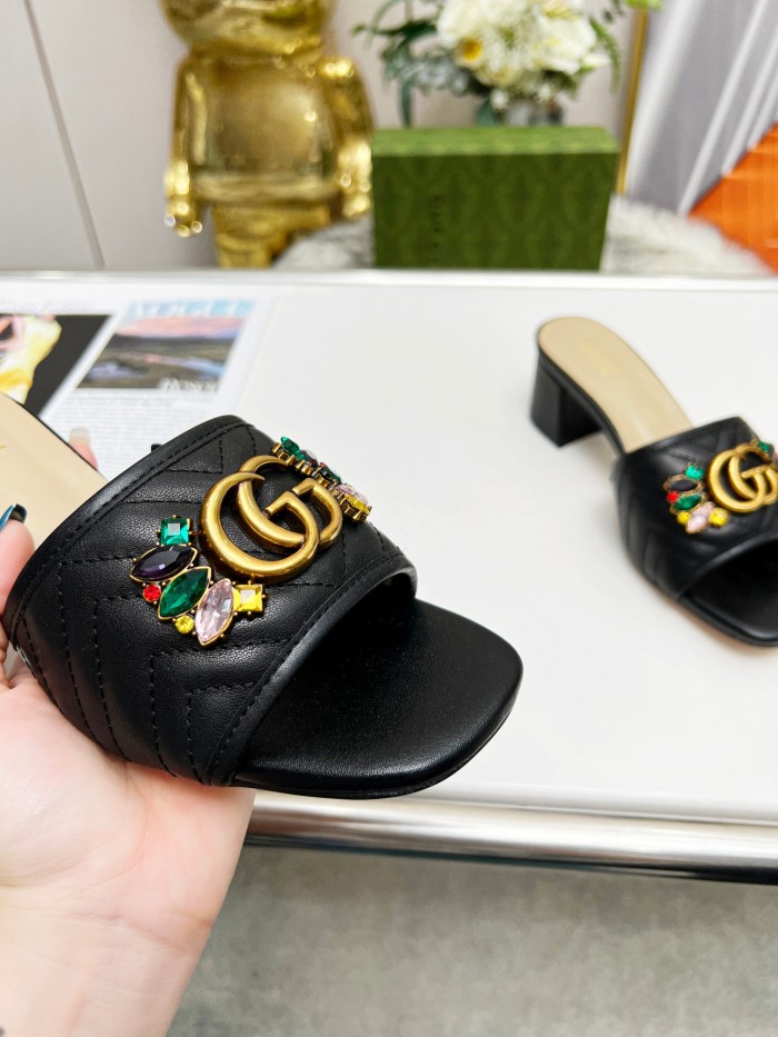 Women heel slipper shoes, heel 2.5cm/6.5cm, size 35-44, SS50-176