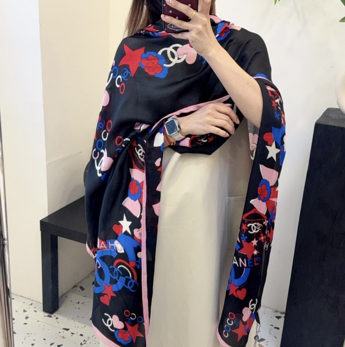 Cotton silk scarf, size 90x180cm, SF20-3-5