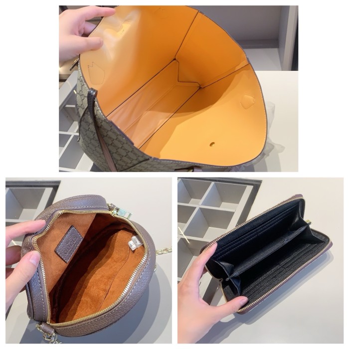 Split leather bag a set,3A ,no box,  B75-169