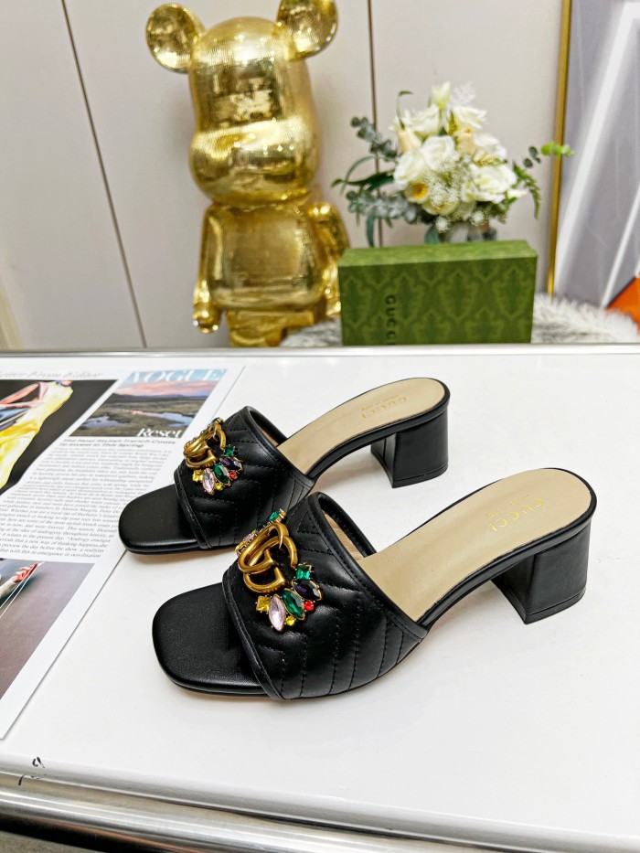 Women heel slipper shoes, heel 2.5cm/6.5cm, size 35-44, SS50-176