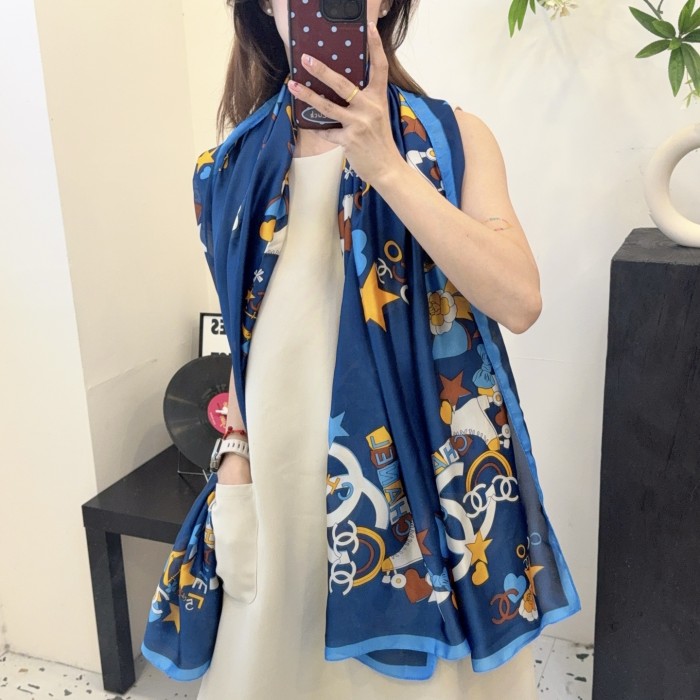 Cotton silk scarf, size 90x180cm, SF20-3-5