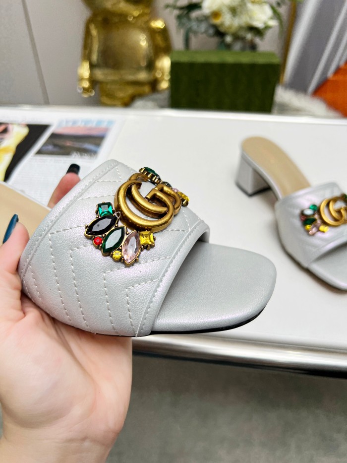 Women heel slipper shoes, heel 2.5cm/6.5cm, size 35-44, SS50-179