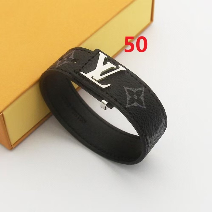 Leather bangle  jewelry , with box, J25-50-51