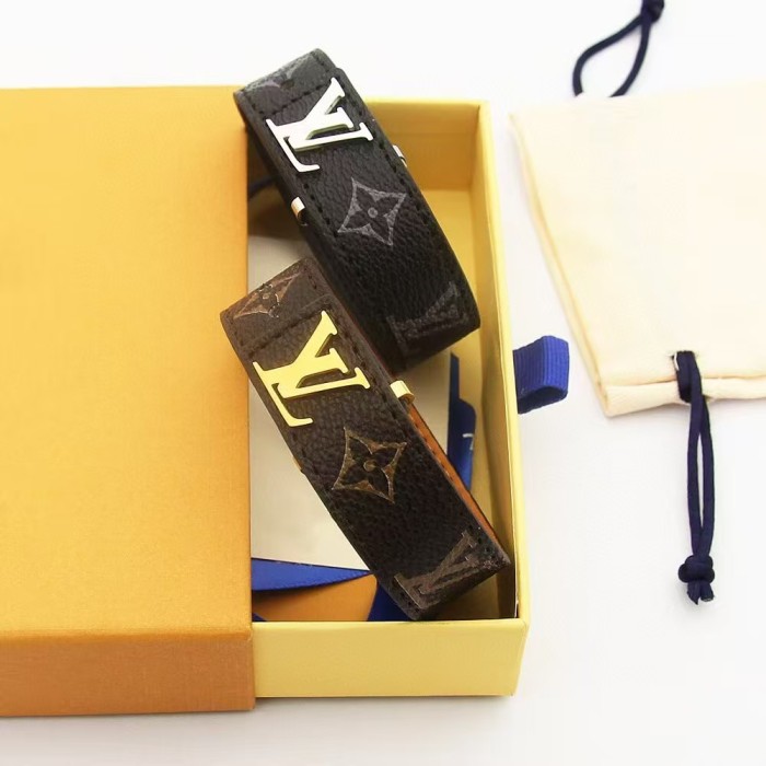Leather bangle  jewelry , with box, J25-50-51