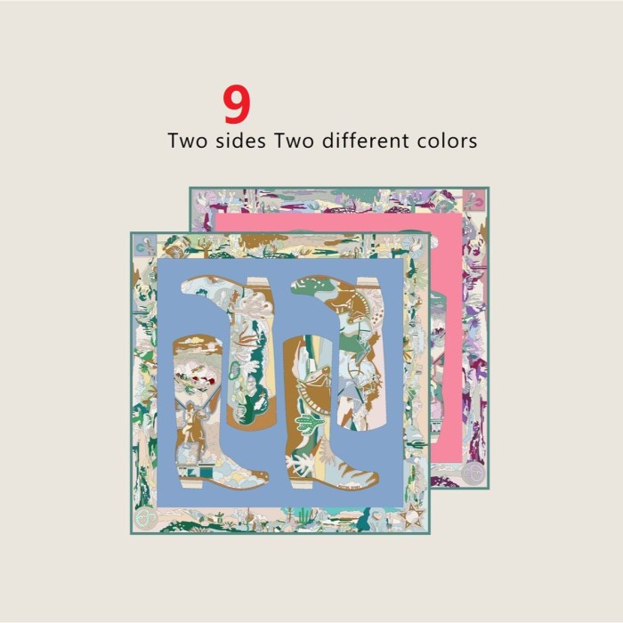 Silk scarf for women, size: 90cm, no box. SF20-8-10